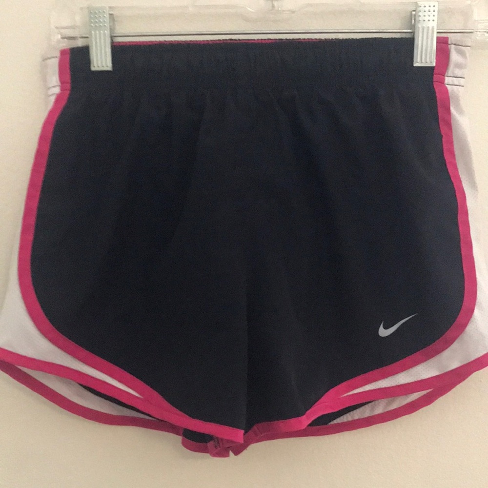 Nike Women's Black and Pink Running Shorts